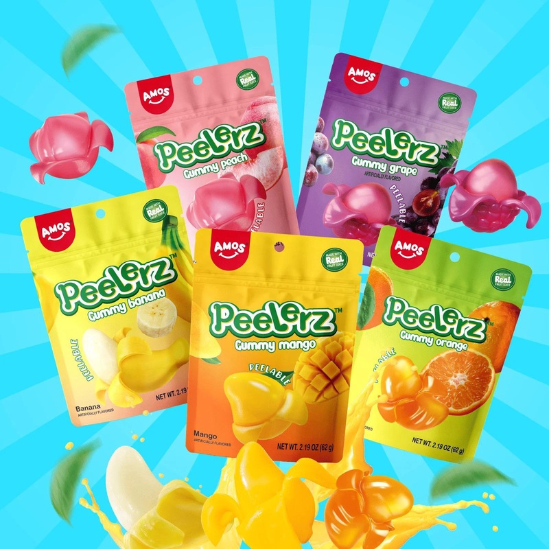 Amos Peelerz Gummy Candies  62g Banana