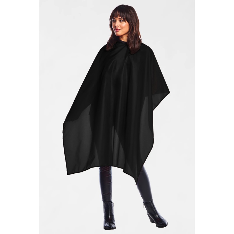 Betty Dain Whisper Styling Cape – Black / Snap Closure