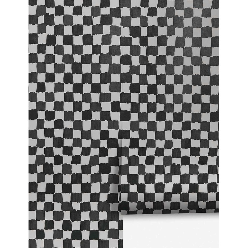 Checkerboard Wallpaper by Sarah Sherman Samuel Ivory + Black