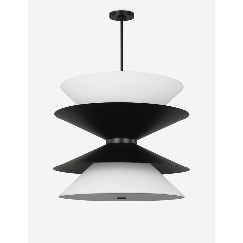 Chambord Pendant Light by Christiane Lemieux Black and White 26″Dia