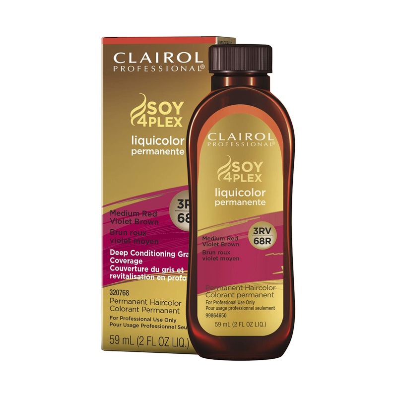 Clairol Professional Soy4Plex LiquiColor Permanent Hair Color – 3RV | 68R (Medium Red Violet Brown)