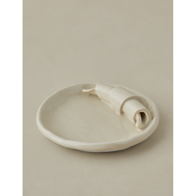 Croissant Ring Dish by Stephanie Dawn Matthias Cream