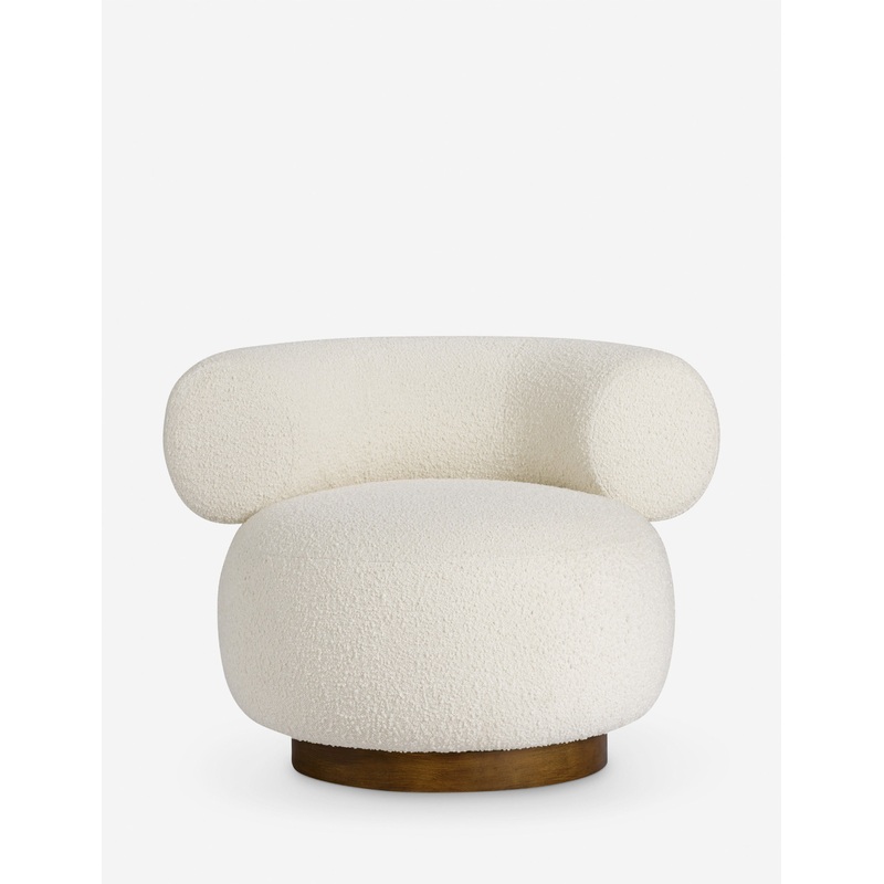 Ohara Swivel Chair Cream Boucle