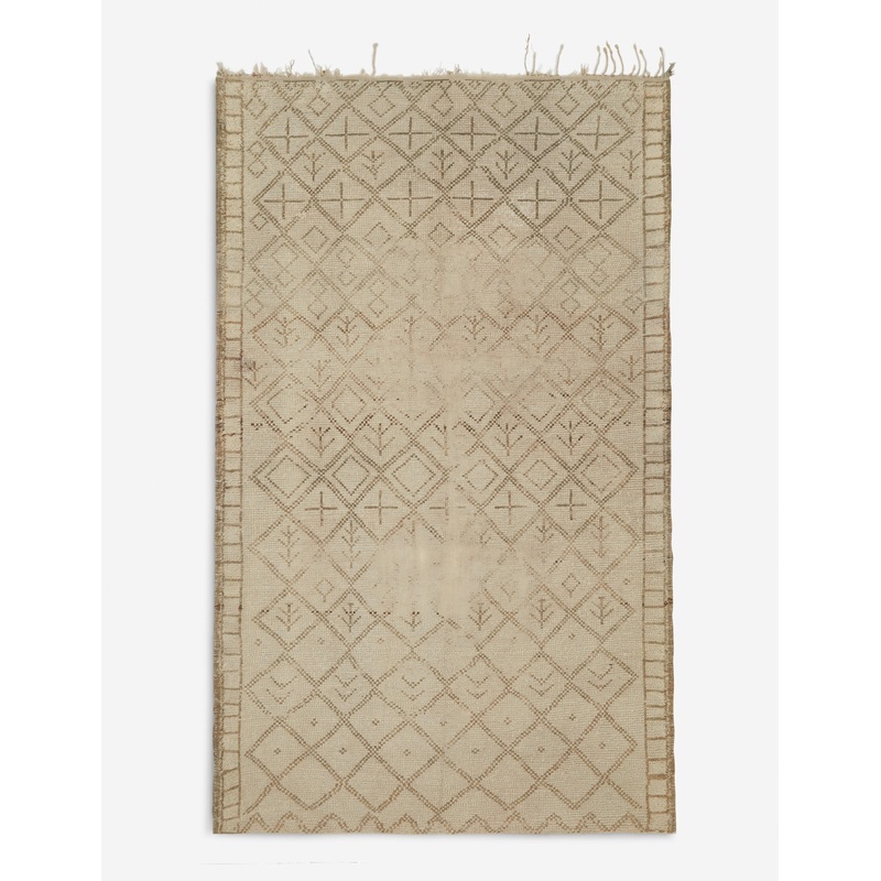 Vintage Moroccan Hand-Knotted Wool Rug No. 16, 5’5″ x 9’5″