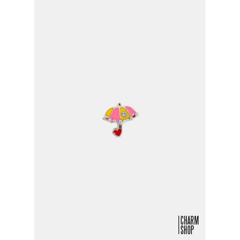 Yellow/Pink Umbrella Locket Charm