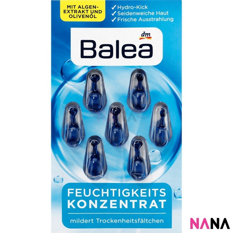 Balea Moisture Concentrate (Hydrating) 7 Capsules – Blue