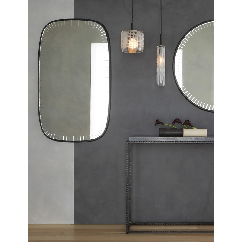 Cut Oblong Mirror by Arteriors Black