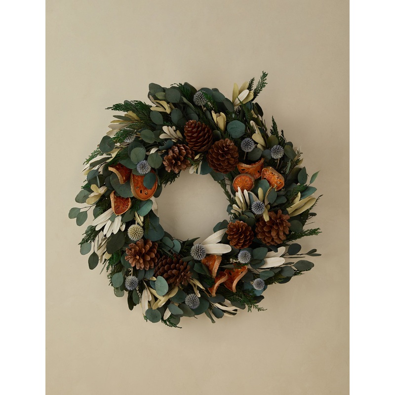 Preserved Quince + Cedar Wreath 22″