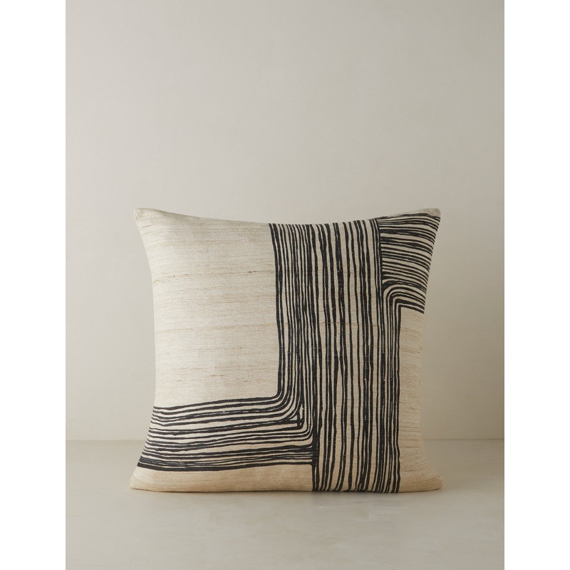 Striations Silk Pillow by lan Byrd Square