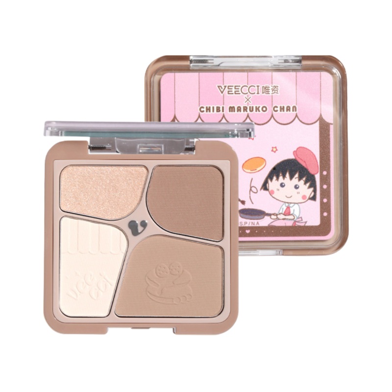 VEECCI x Chibi Maruko-chan Highlighter and Contour Palette 8.6g X #Z01 Coconut Milk Brown