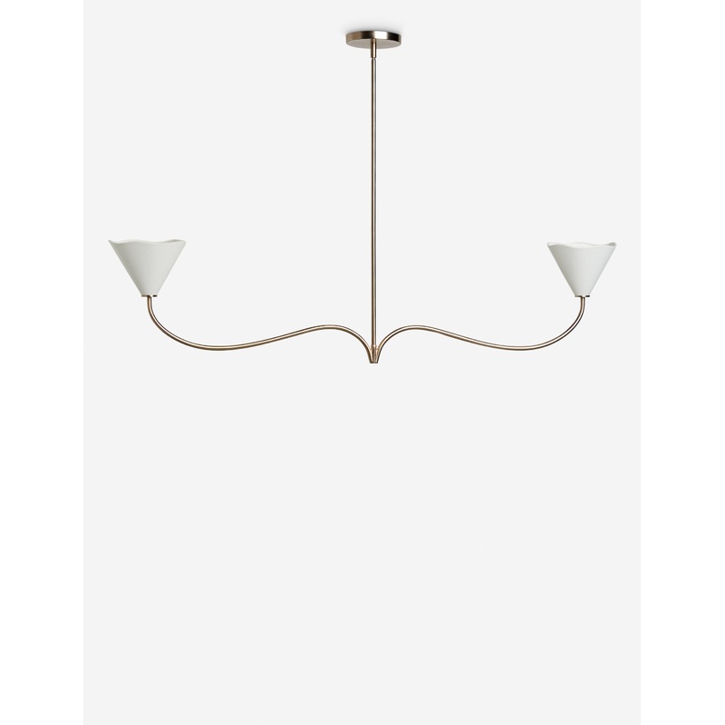 Loana Linear Chandelier Satin Brass 55″W