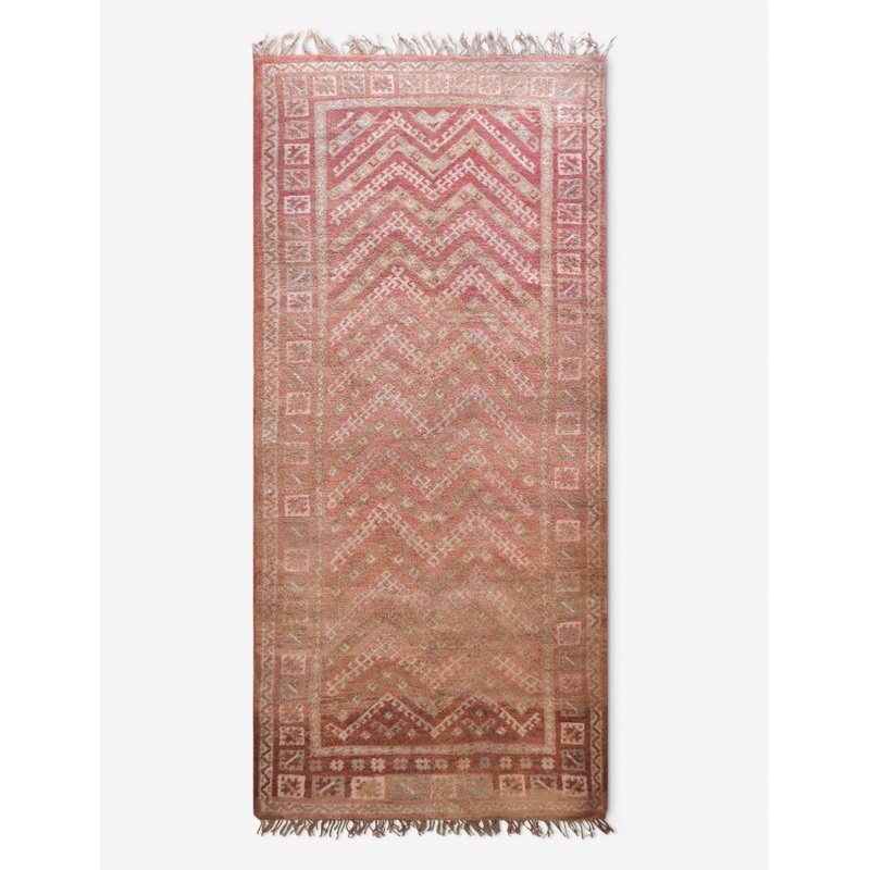Vintage Moroccan Hand-Knotted Wool Rug No. 50, 6’4 x 15’3″
