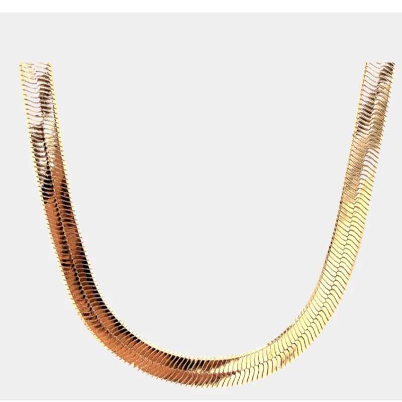 GOLD HERRINGBONE NECKLACE
