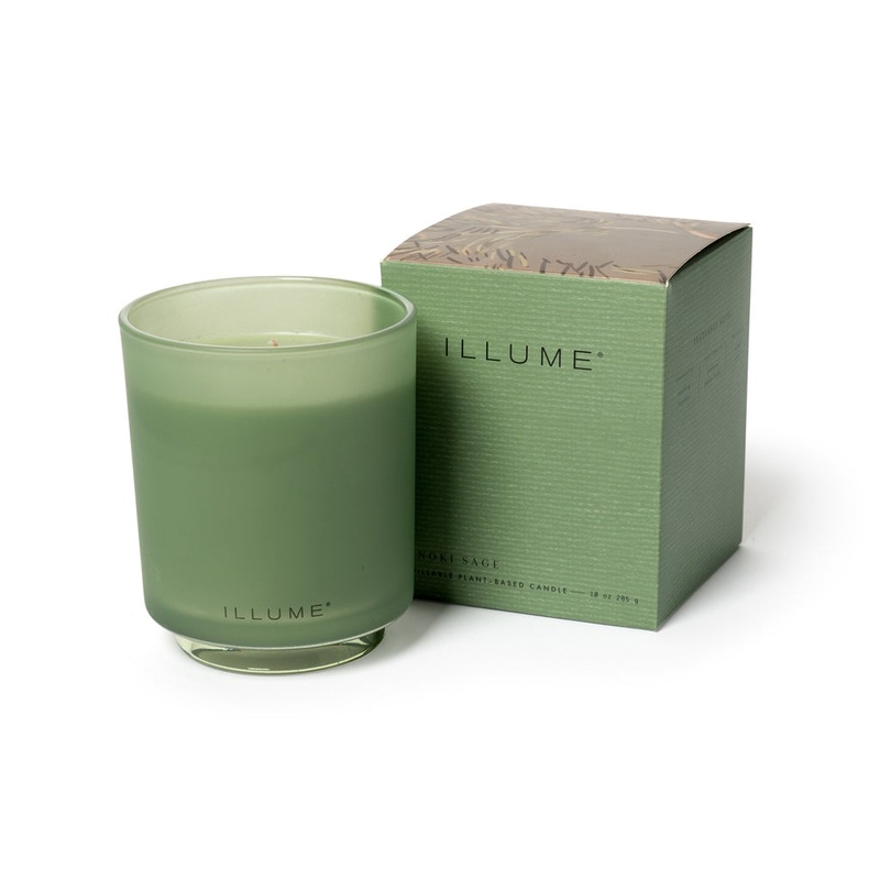 Illume Boxed Glass Candle 10 oz / 285 g – Hinoki Sage