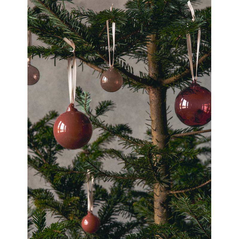 Glass Baubles (Set of 3) by Ferm Living Opaque Large
