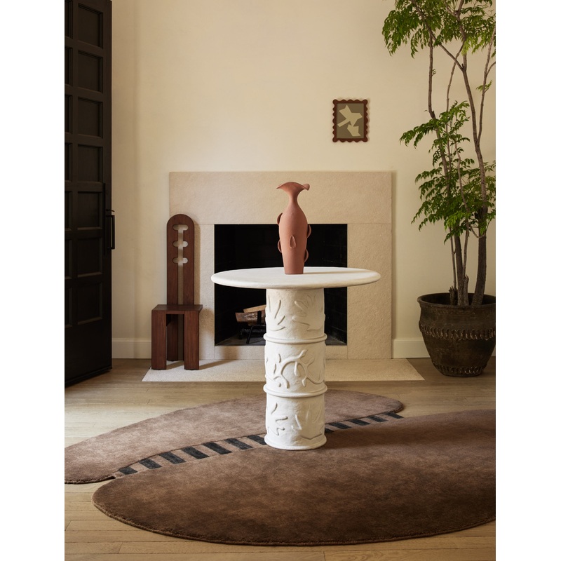 Yoyo Hand-Loomed Rug by Sarah Sherman Samuel chocolate 6′ x 7’5″