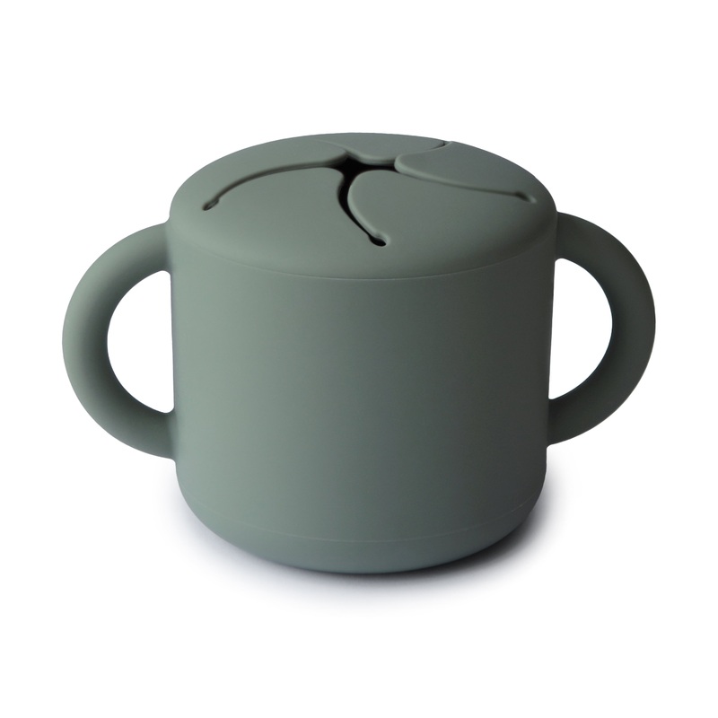 Silicone Snack Cup  Easy-Grip Handles, BPA-Free Cambridge Blue