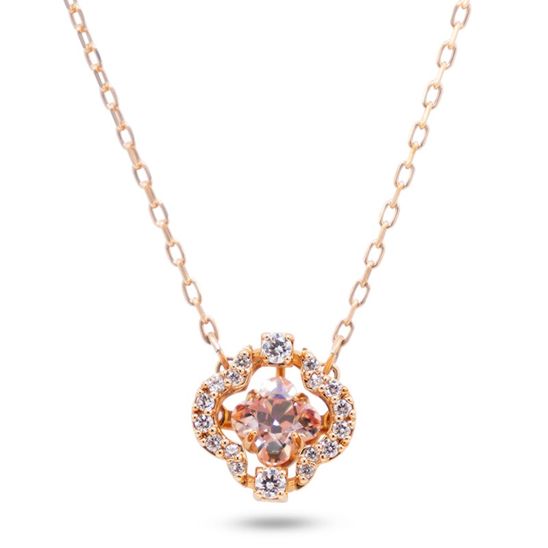 Swarovski Sparkling Dance Necklace Pink Rose Gold Plated 5514488