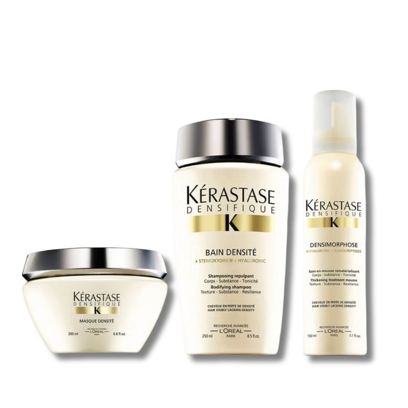 Krastase Densifique Bain Densite (250ml) Masque Densite (200ml) and Mousse Densimorphose (150ml)
