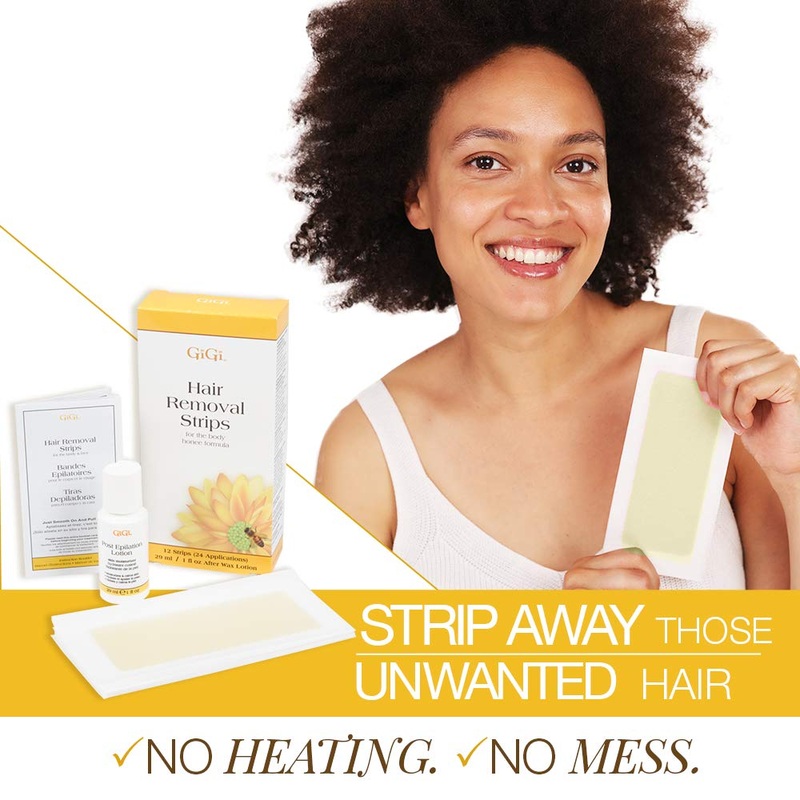 GiGi Hair Removal Strips – 1 oz After Wax Lotion + 12 Strips | For The Body