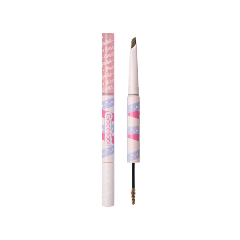 Gracebabi 3D Dual-Effect Blade Eyebrow Pencil & Gel 180mg+1g  01 Natural Brown