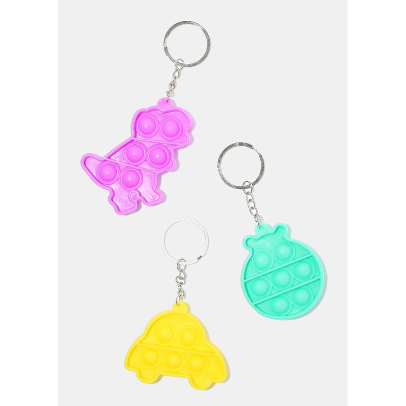 Multi Design Push Pop Keychain Purple