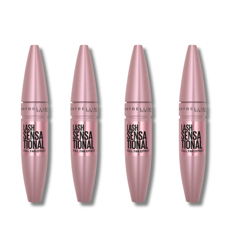 Maybelline Lash Sensational Volumising and Thickening Eyelash Lengthening Mascara – 01 Very Black (Pack of 4)