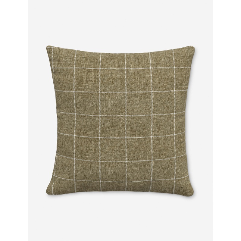 McCaffrey Pillow Olive Grid 18″ x 18″ Down