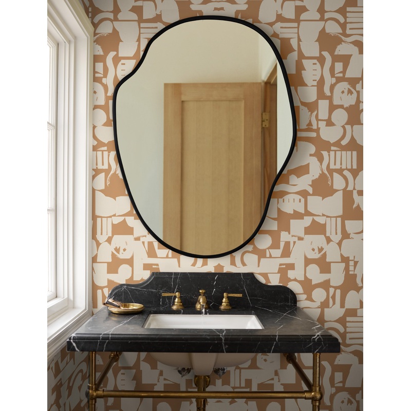 Puddle Mirror by Sarah Sherman Samuel Black Small
