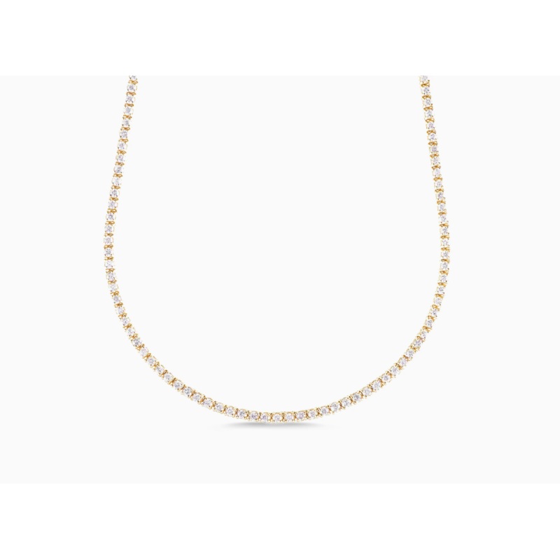5.25ct Tennis Necklace Yellow Gold