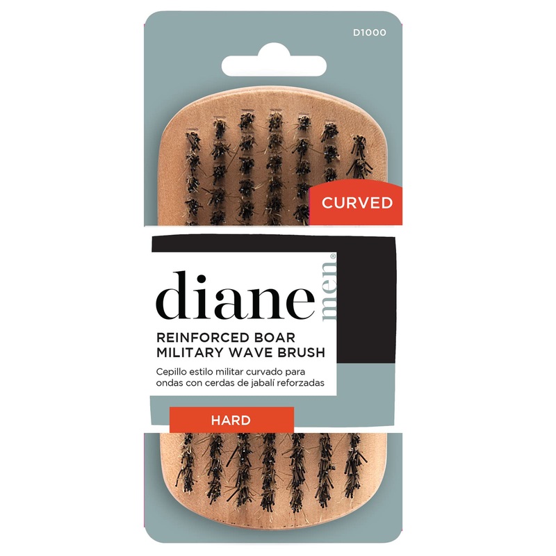 Diane Men’s Reinforced Boar Military Wave Brush – Hard | D1000