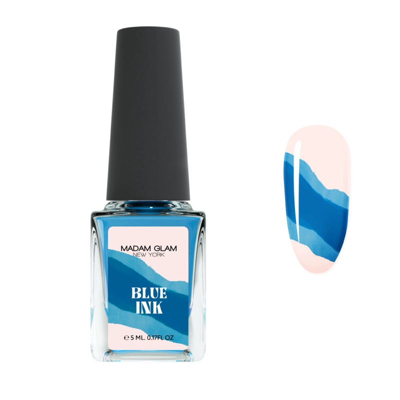 Blue Nail Art Ink