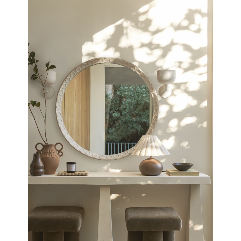 Correa Round Mirror Natural