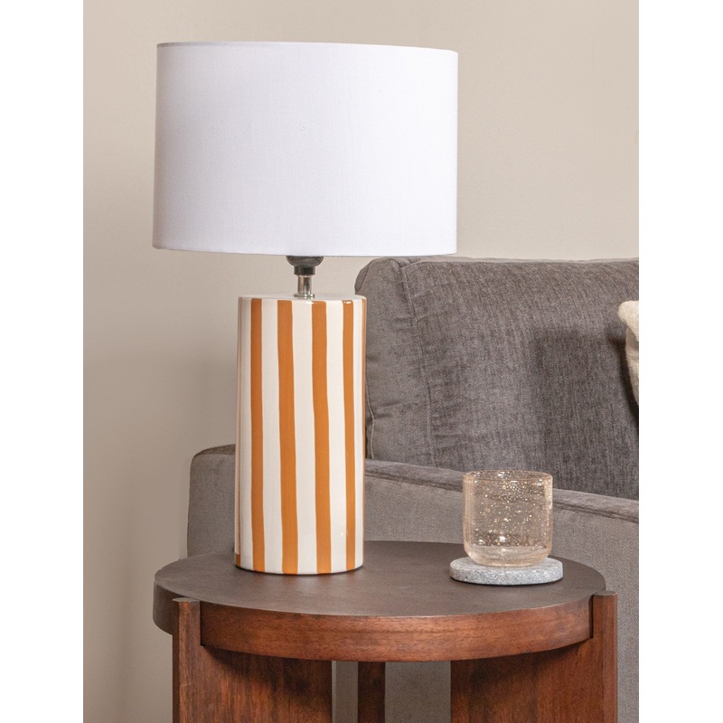 Patty Table Lamp Orange Stripe