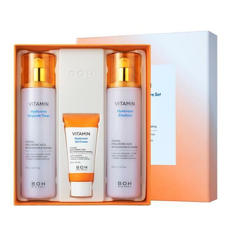 BIOHEAL BOH Vitamin Hyaluronic Ampoule Toner & Emulsion Planning (150ml toner + 150ml emulsion + 30ml cream present)