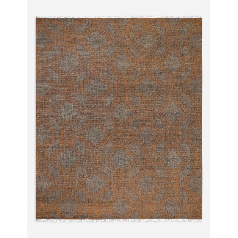 Capri Hand-Knotted Wool Rug by Button Atelier x Co.House Designs Brown 8′ x 10′