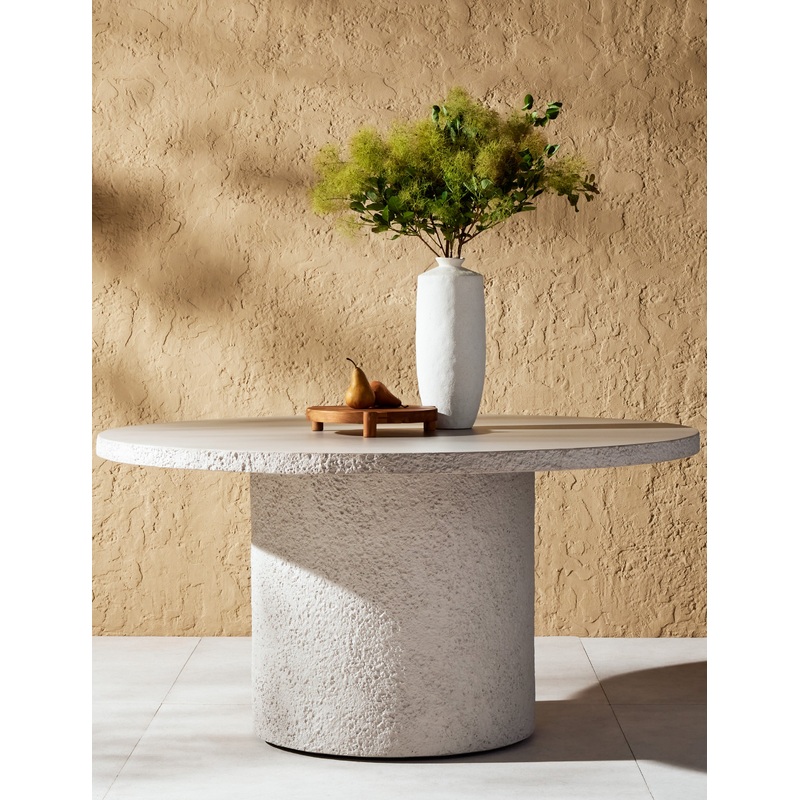 Charlize Round Dining Table White