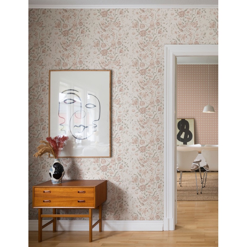 Scalamandre Karins Buckett Wallpaper by Sandberg Pink