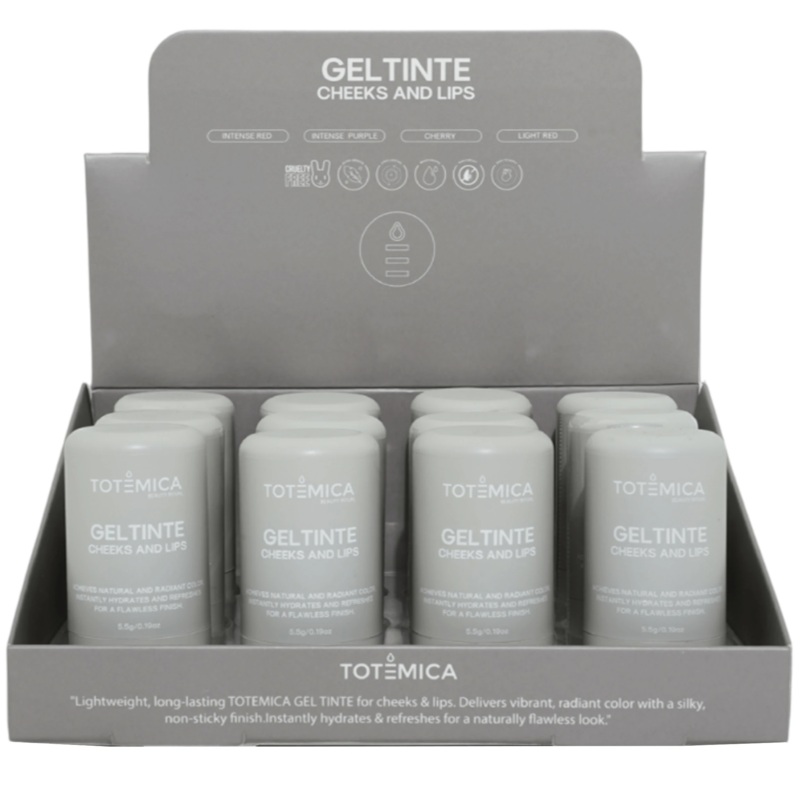 Totemica Gel Tinte Cheeks And Lips – Wholesale Display 12 Units (TBR24-F2DIS)