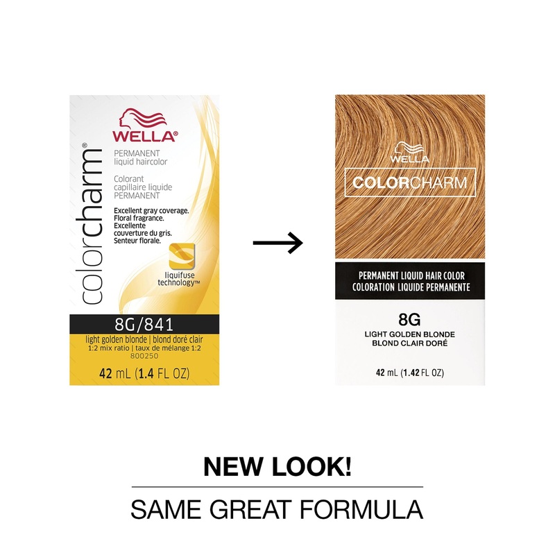 Wella ColorCharm Permanent Liquid Hair Color 42 ml / 1.4 oz – 8G / 841 Light Golden Blonde