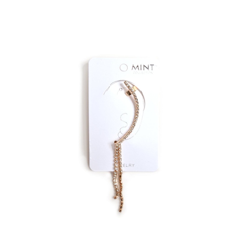 Hanging Stones Ear Cuff Gold
