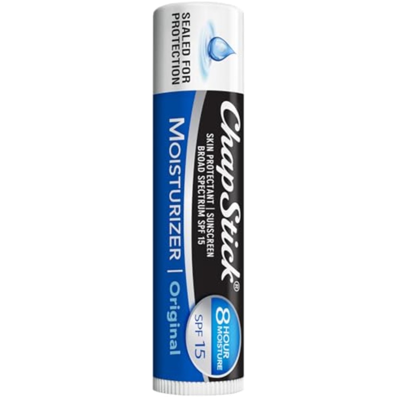 ChapStick Moisturizer 2-in-1 Lipcare SPF 15, Original  Sunscreen Lip Balm with Aloe Vera and Vitamin E, 0.15 Oz Ea