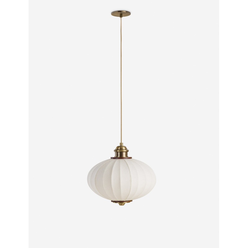 Plaza Pendant Light by Button Atelier x Co.House Designs White 16″Dia