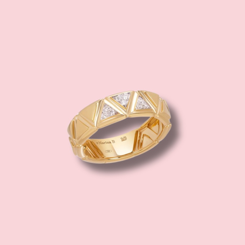 Triangolini Three Pav Ring 7