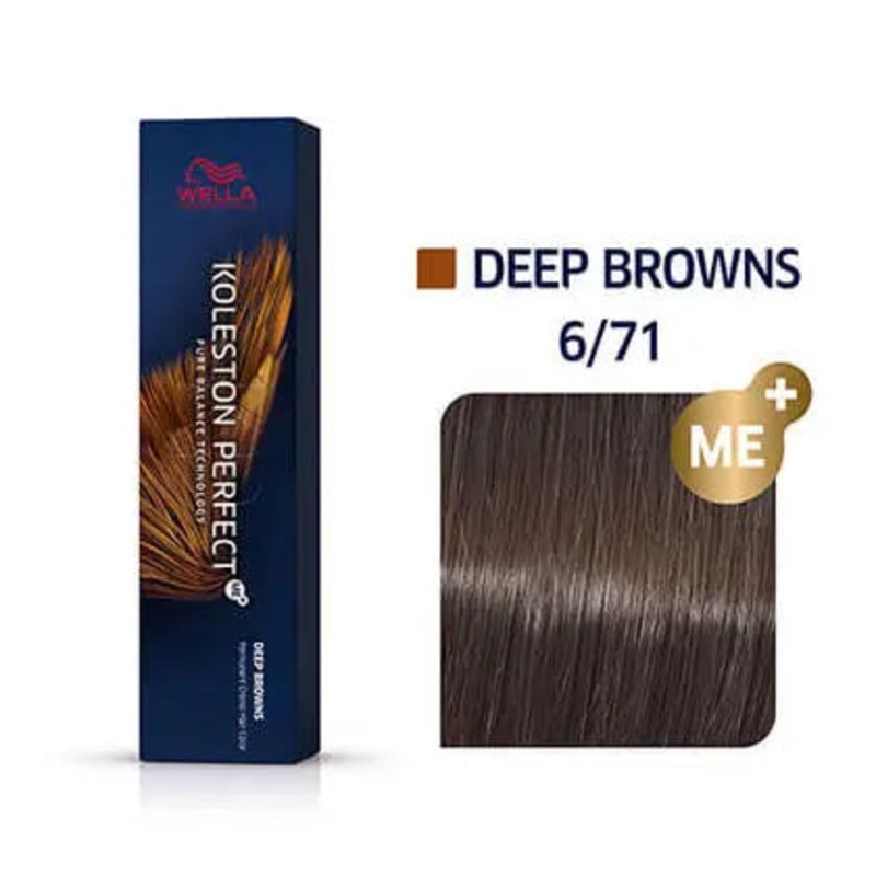 Wella Koleston Perfect Permanent Hair Color – 6/71 Dark Blonde / Brown Ash