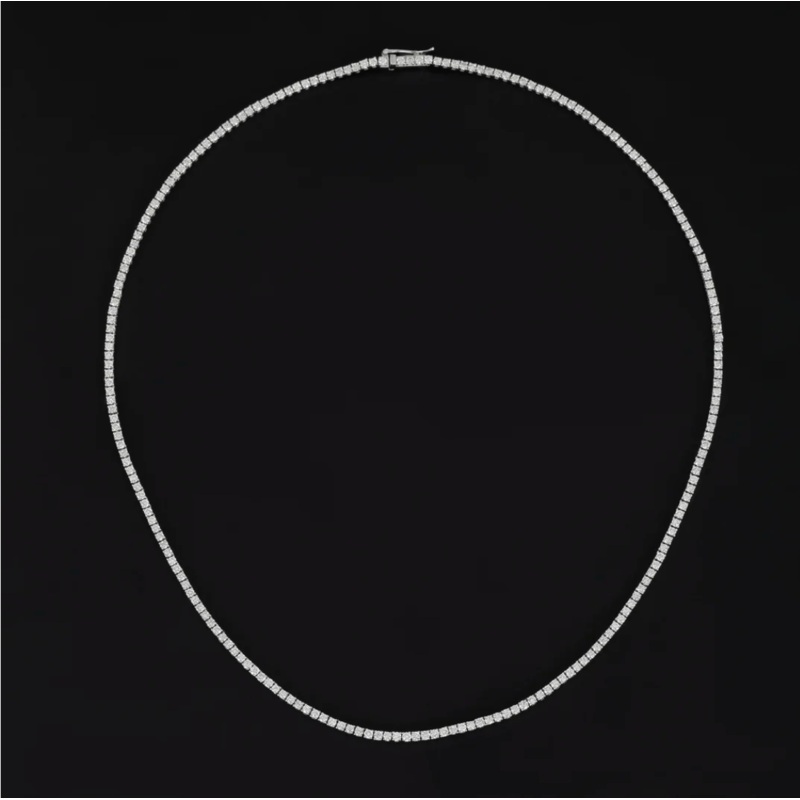 WHITE GOLD 4 CARAT DIAMOND TENNIS NECKLACE