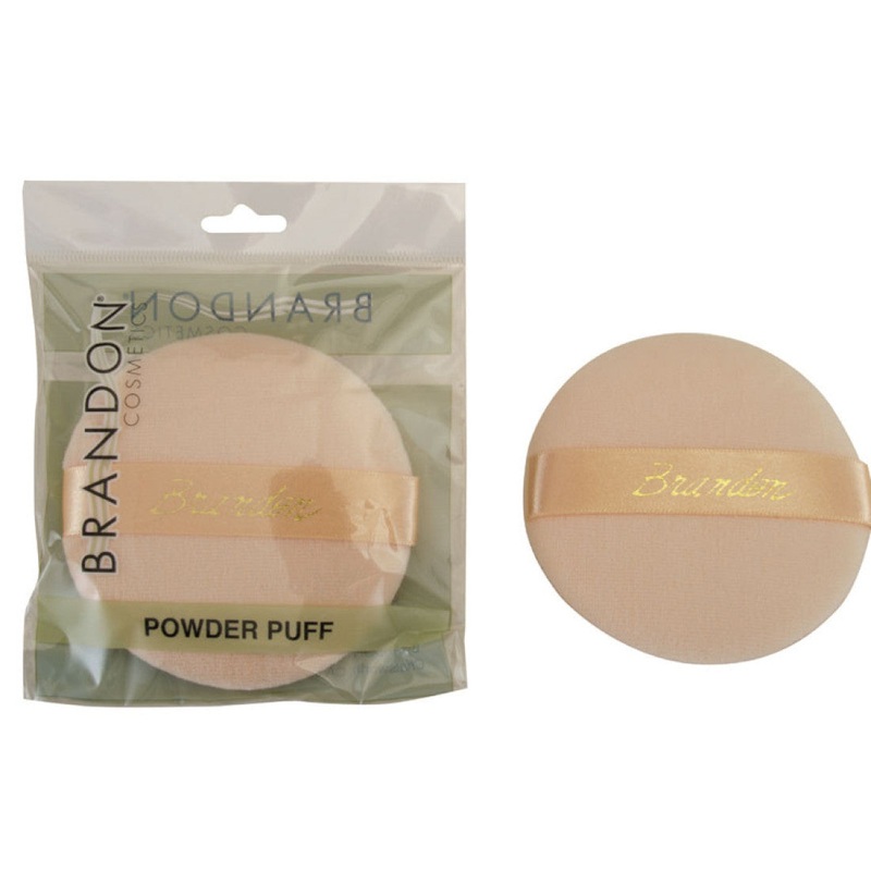 Brandon Cosmetics Powder Puff, Velour, 4″ Diameter (9337)