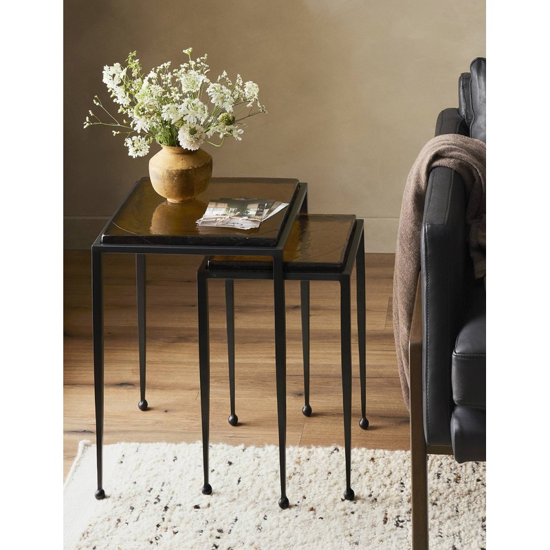 Capa Nesting Side Tables (Set of 2) Black