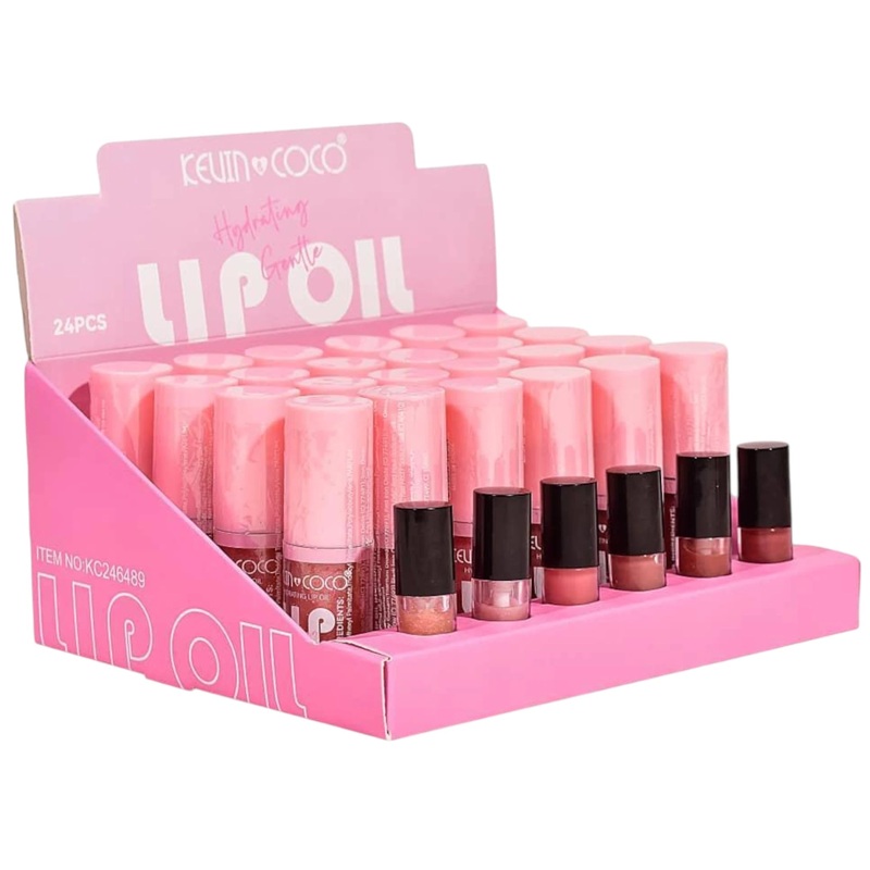 Kevin & Coco Hydrating Gentle Lip Oil – Wholesale Display 24 Units (KC246489)