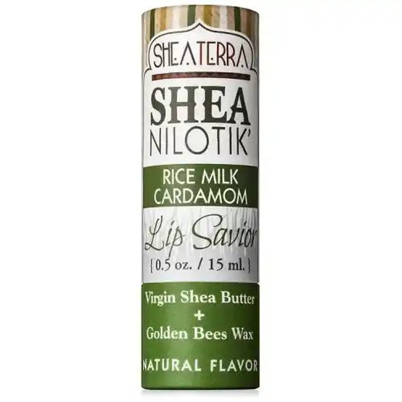 Shea Nilotik’ Lip Savior Rice Milk Cardamom  Softens & Protects with Wild Botanicals